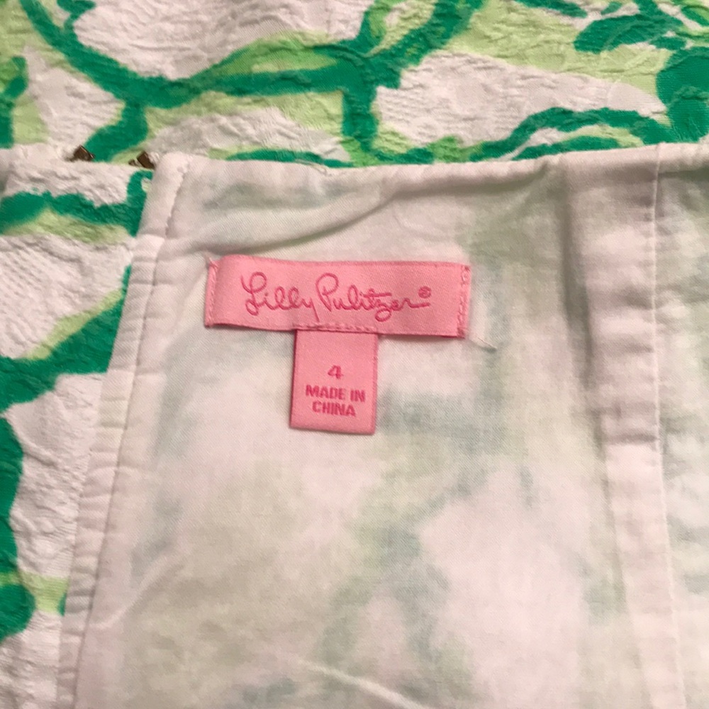 Lily Pulitzer green and white skirt like new - Picture 5 of 5